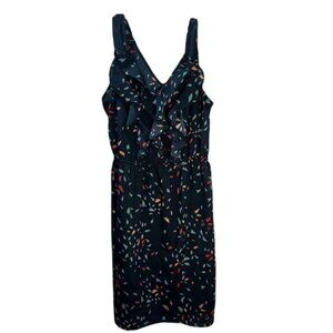 Target Sundress Ruffle Chiffon Navy Blue XS